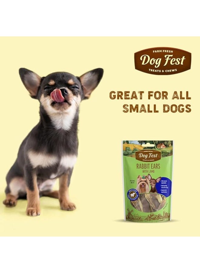 Dog Fest Rabbit Ears with Lamb Natural Chewy Treat for Small Breed Dogs – High Protein, Grain-Free, 55 g - Image 3